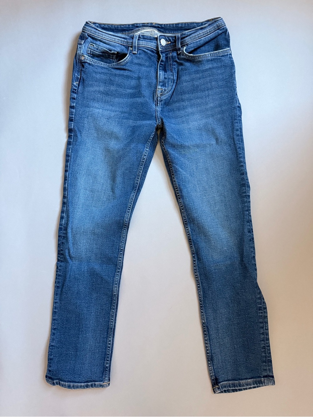 Zara Men's Medium Blue Slim Jeans